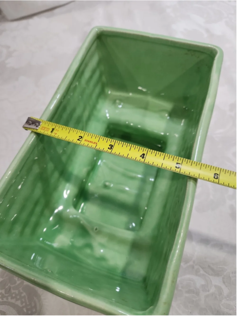 Vintage McCoy Pottery Planter Green Glazed Quilted MCM